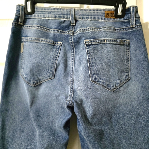 PAIGE Brigitte Cropped Straight Jeans in Oceania, Embroidered Seashells, EUC! - Picture 9 of 14